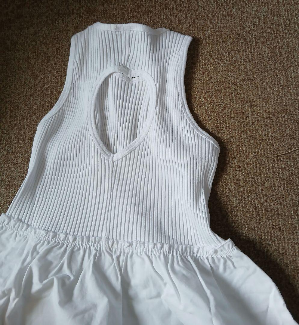 値下げ♥️ZARA新品♥️ホワイト ノースリーブワンピース — image 3
