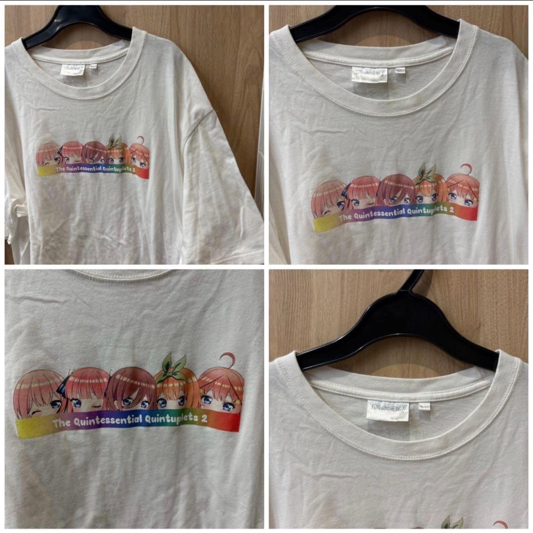 五等分の花嫁Ⅱ プリント Tシャツ N,K/Q2 古着屋購入 — image 3