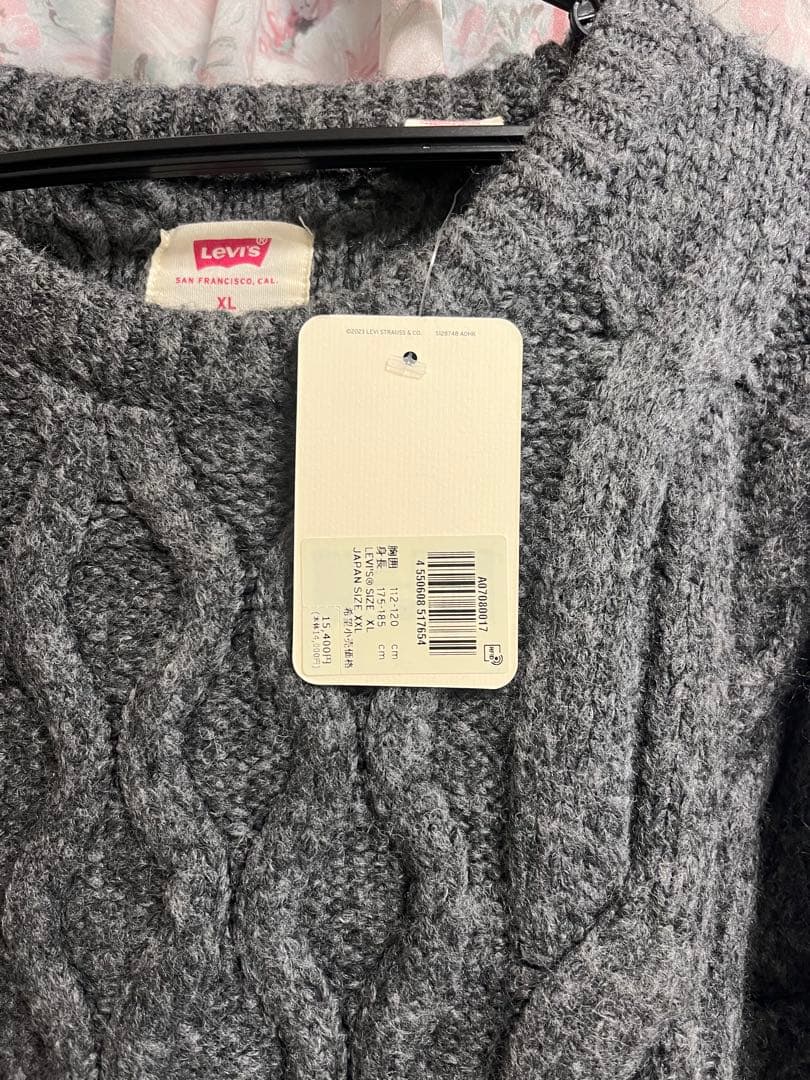 Levi's ケーブルニット セーター グレー XL 新品未使用品です！ — image 2