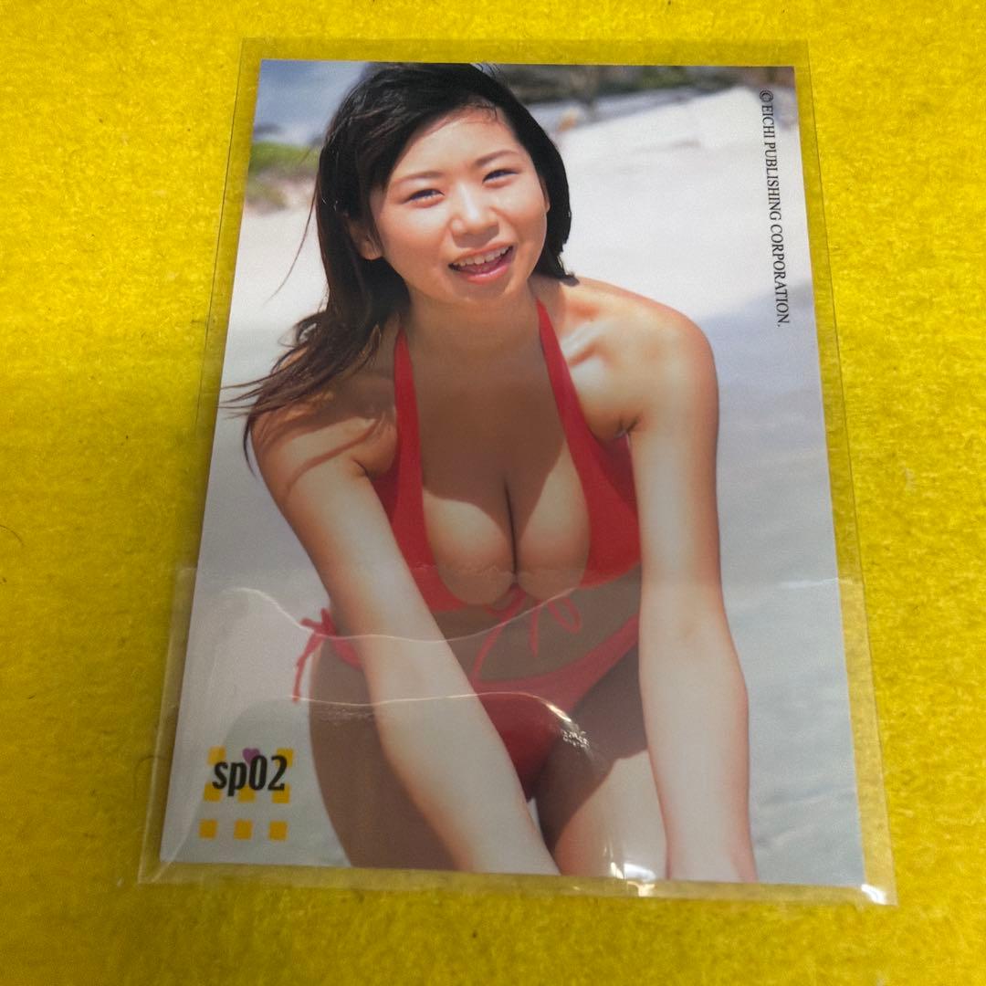 夏目理緒 2004 理緒クス 銀箔サイン トレカ SP 02 — image 2