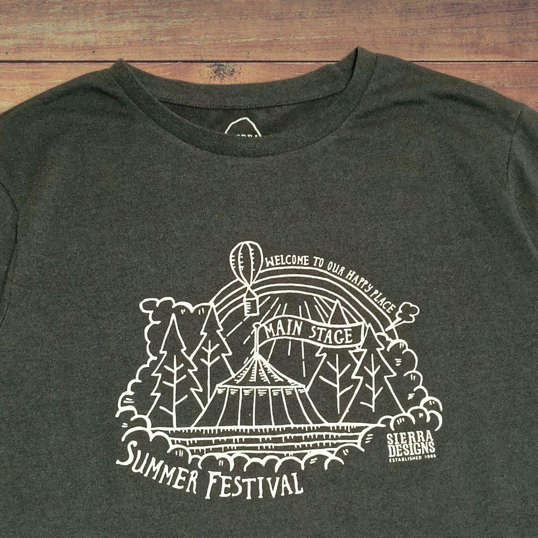 シェラデザイン SIERRA DESIGNSプリントTシャツ 綿 緑 L — image 2