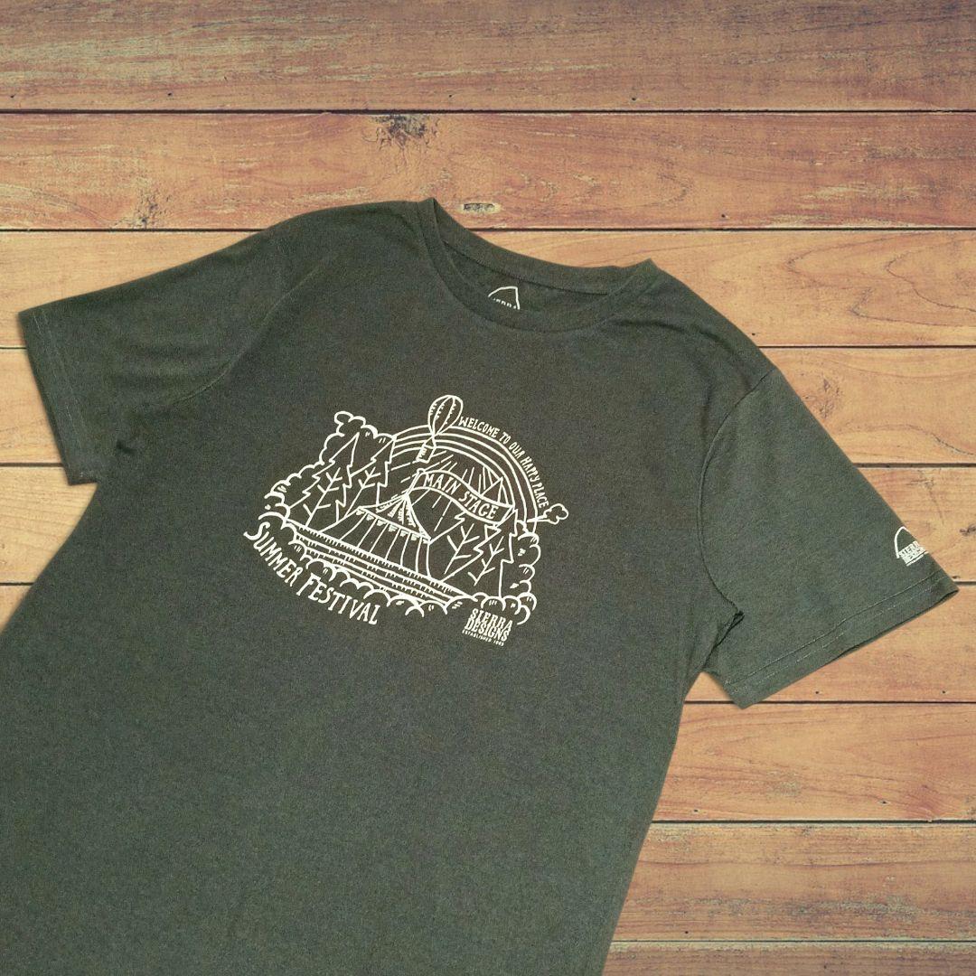 シェラデザイン SIERRA DESIGNSプリントTシャツ 綿 緑 L — image 3