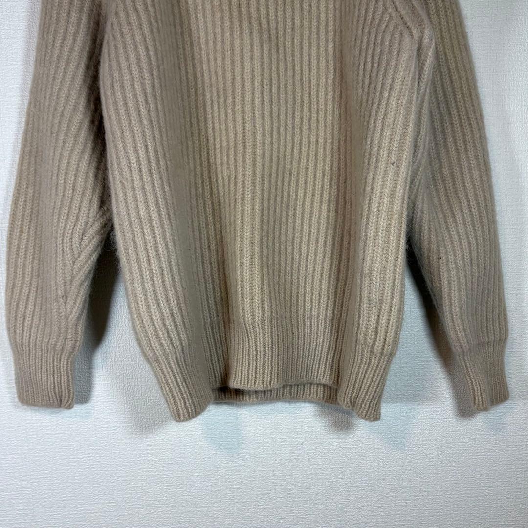 JOHN BEAR リブ編み クルーネックニット ベージュ ラグラン袖 カナダ製 — image 5