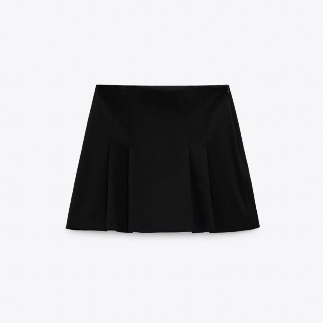 完売品！！【新品未使用】ZARA ザラ ボックスプリーツ入りスカンツ ブラック — image 2