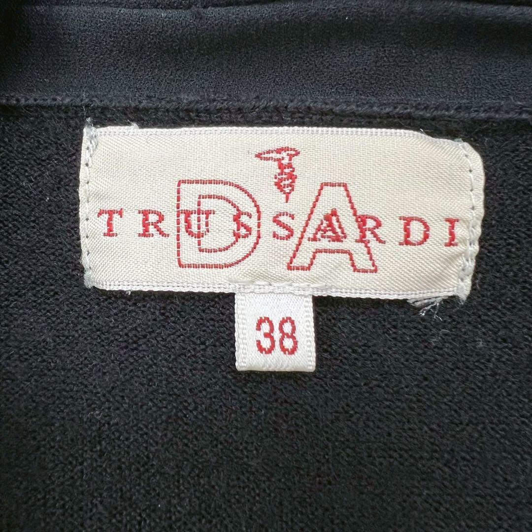 トラサルディ⭐︎TRUSSARDI ⭐︎カーディガン⭐︎ウール100% ⭐︎薄手⭐︎黒⭐︎M — image 5