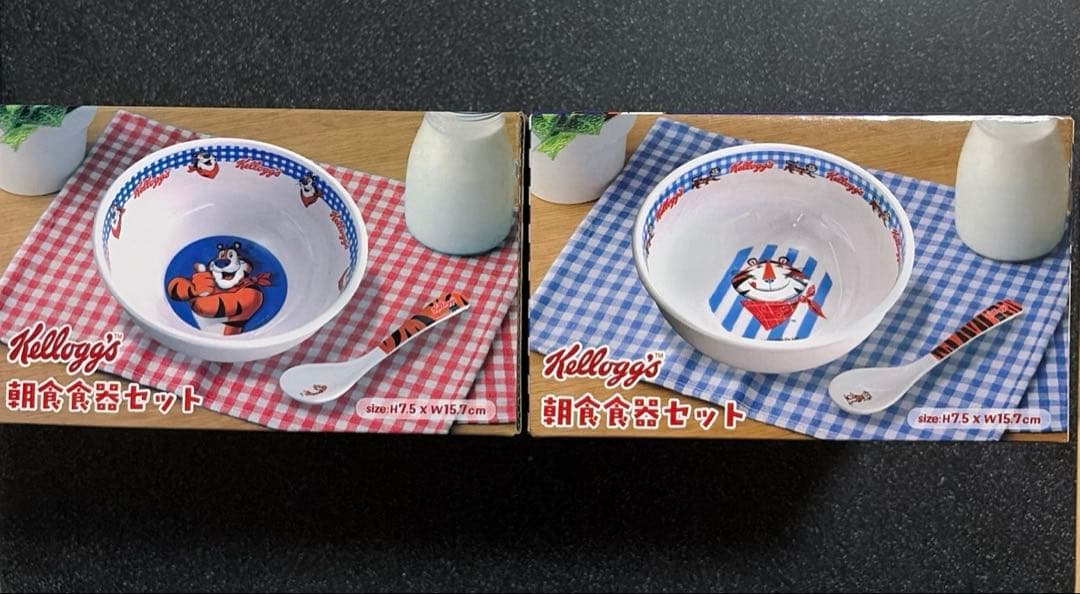新作 Kellogg's ケロッグ朝食食器セット 2種 2個セット スプーン付き — image 2