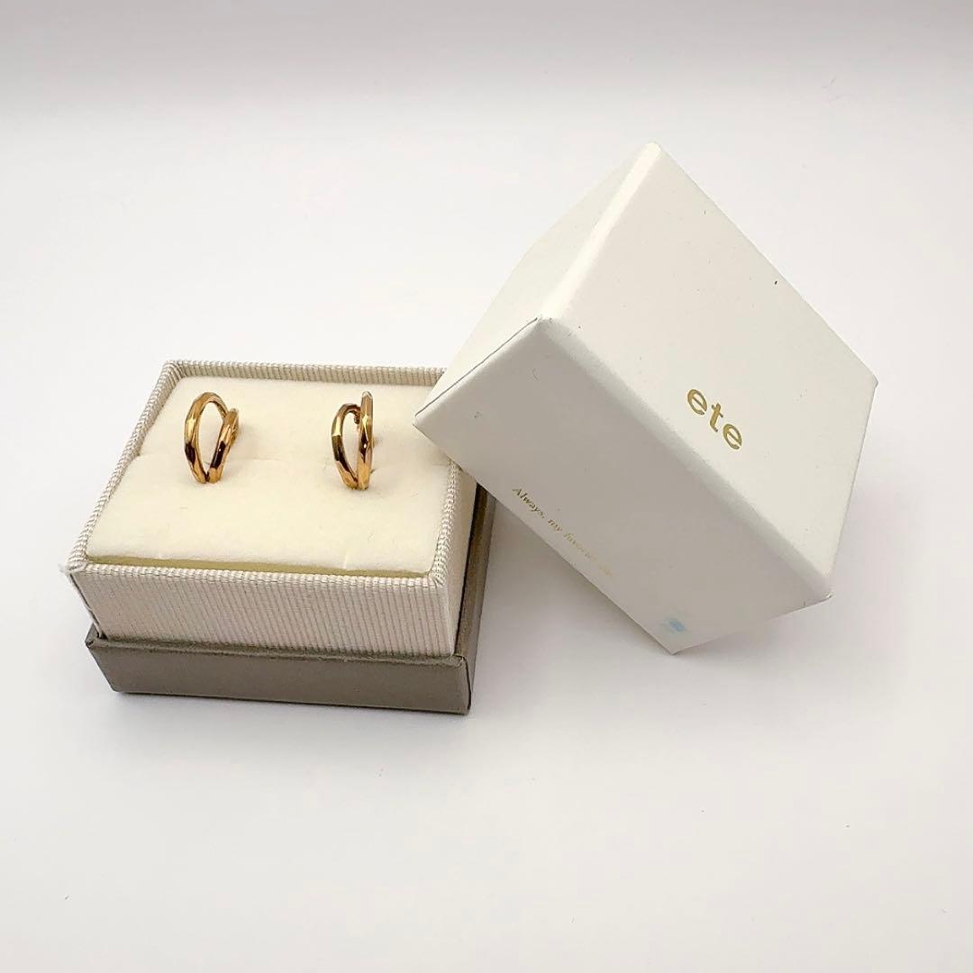 ⭐️SALE⭐ ete エテ　ハグイヤリング　サークル　SV925 ゴールドトーン — image 2