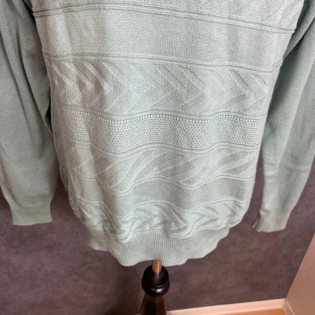 美品✨【THE SHOP TK】ケーブル編みニット　コットン　ふんわり　グリーン — image 5