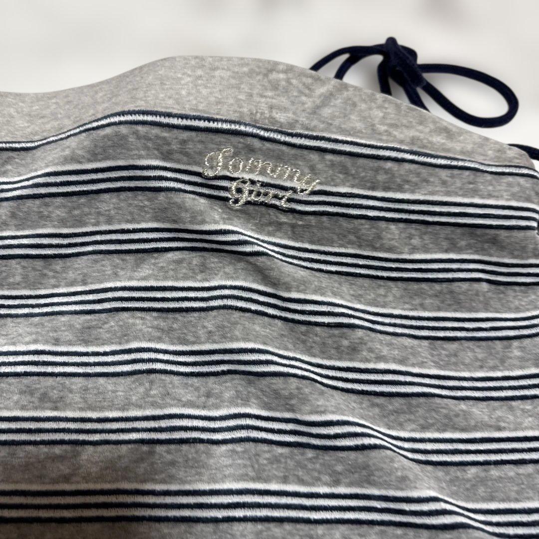tommy girl グレー ストライプ オールインワン — image 3