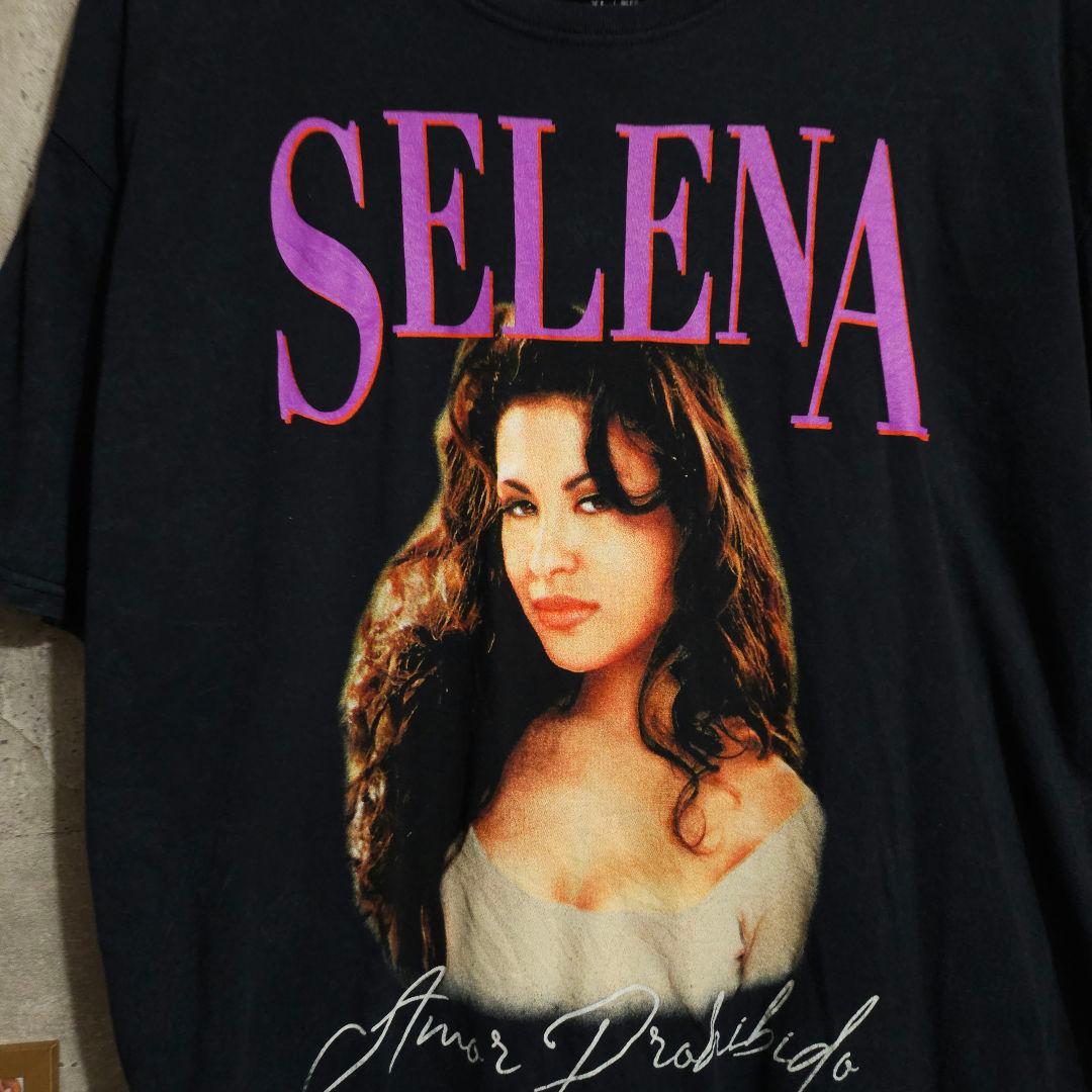 USA セレナ Selena Amor フォトTシャツ 黒 XL ウォッシュ加工 — image 5