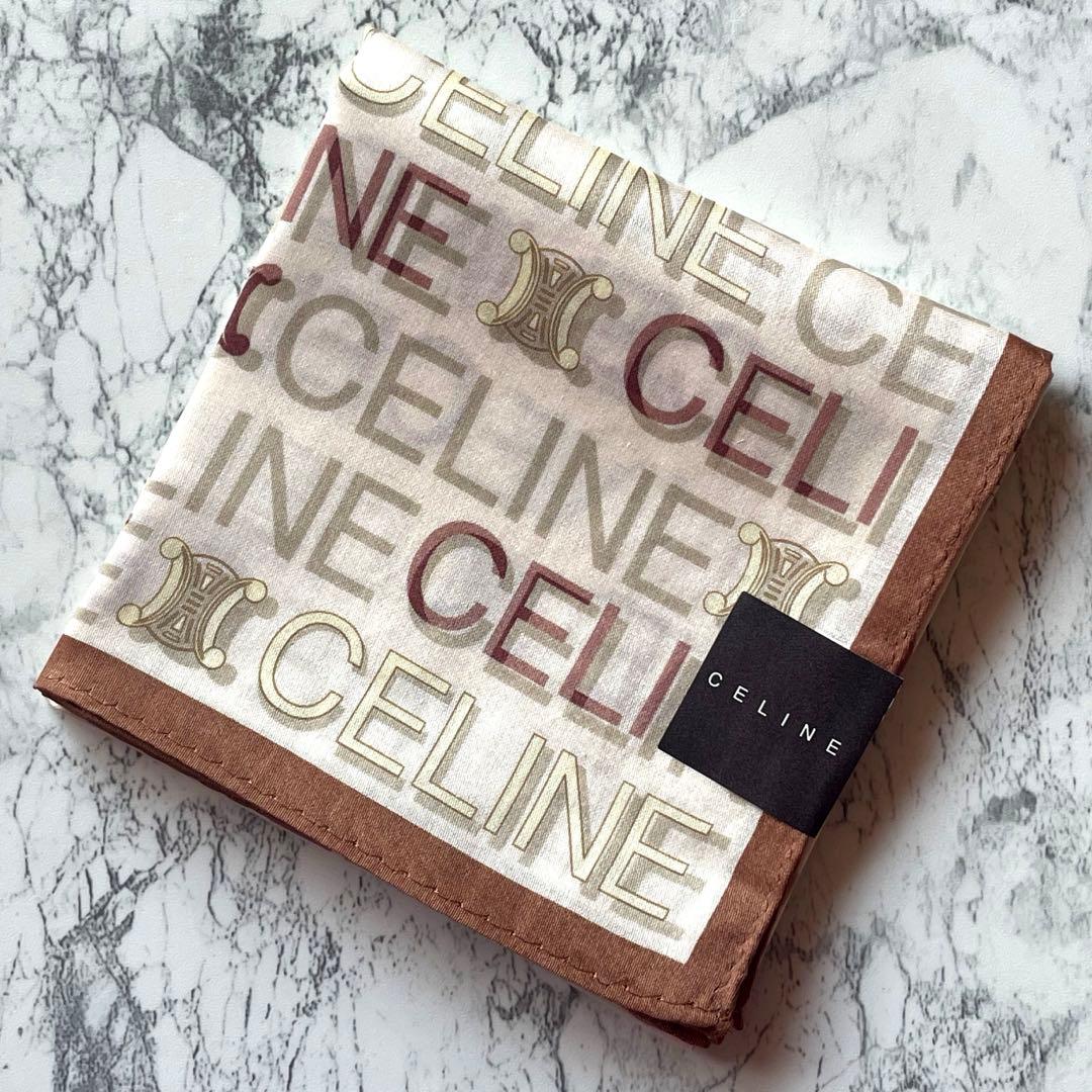 ꕤ︎︎未使用ꕤ︎︎CELINE ハンカチ マカダム ロゴ 総柄 トリオンフ — image 2