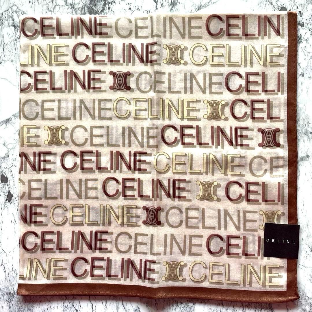 ꕤ︎︎未使用ꕤ︎︎CELINE ハンカチ マカダム ロゴ 総柄 トリオンフ — image 3