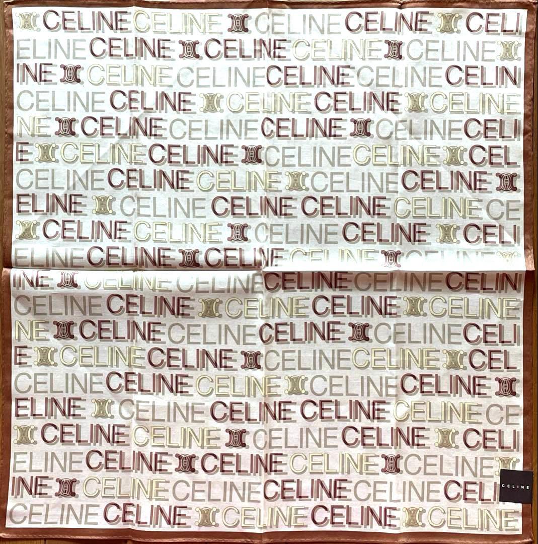 ꕤ︎︎未使用ꕤ︎︎CELINE ハンカチ マカダム ロゴ 総柄 トリオンフ — image 4