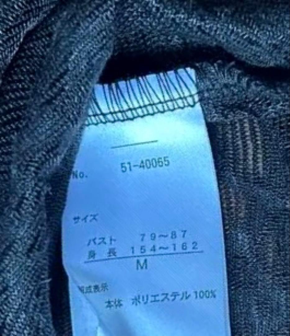 未使用　シースルー 長袖トップス ブラック　黒 Mサイズ — image 4