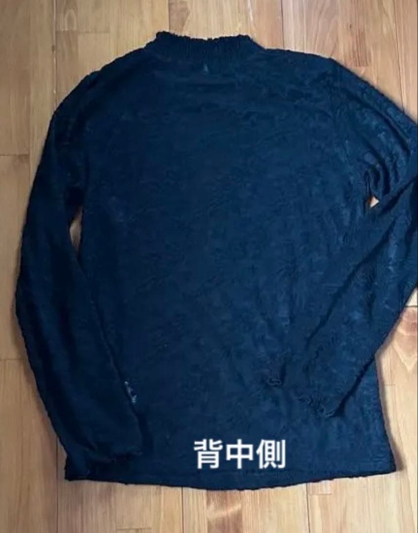 未使用　シースルー 長袖トップス ブラック　黒 Mサイズ — image 5