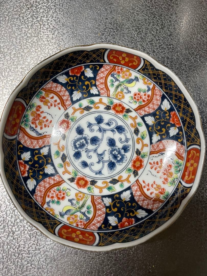 有田焼　第一陶器　染錦花鳥　銘々皿揃　3枚セット　古伊万里　金彩　希少、 — image 3