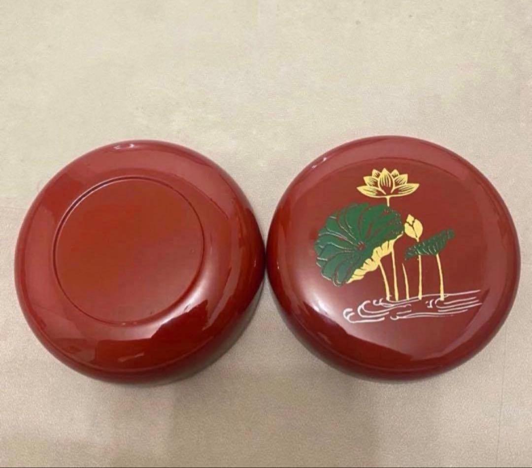 【新品未使用】極上塗 朱色 黒塗 蓮水 焼香 入れ香合 抹香入れ 2.8号 — image 5