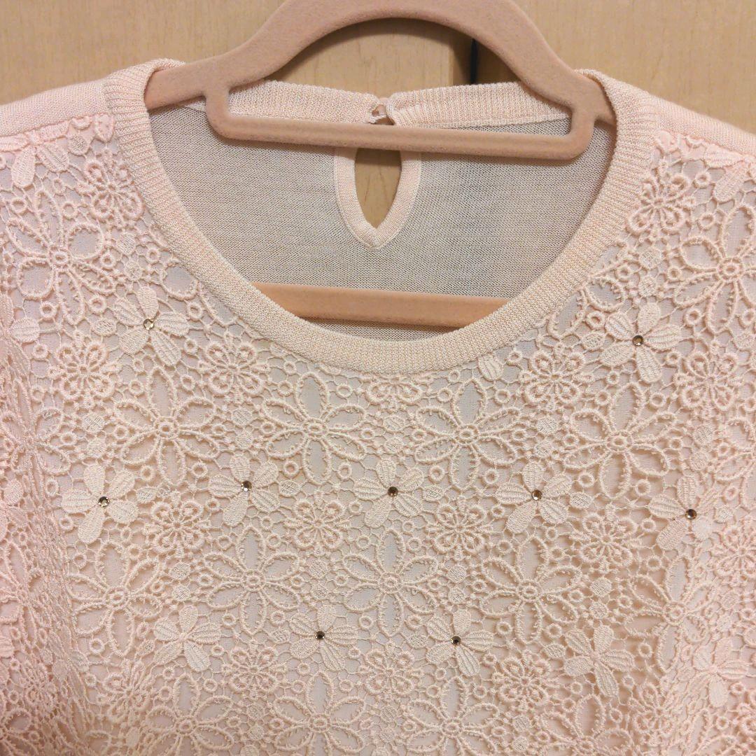 花柄　ニット　半袖　未使用タグ付き　Sサイズ — image 2