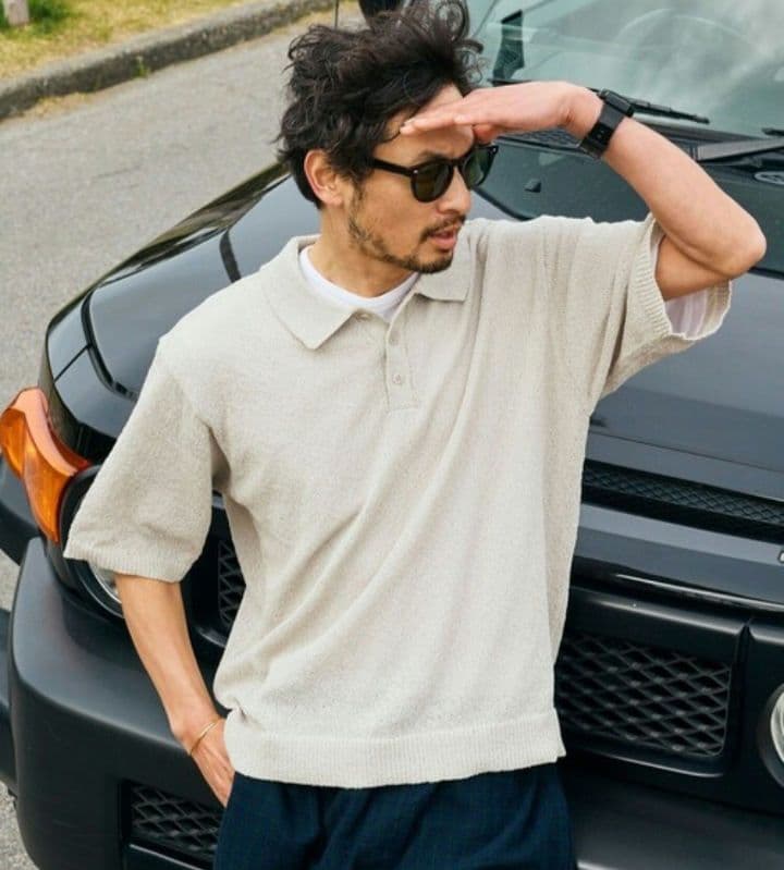 【Firsthand】 ニットポロシャツ ベージュ L 完売 — image 2