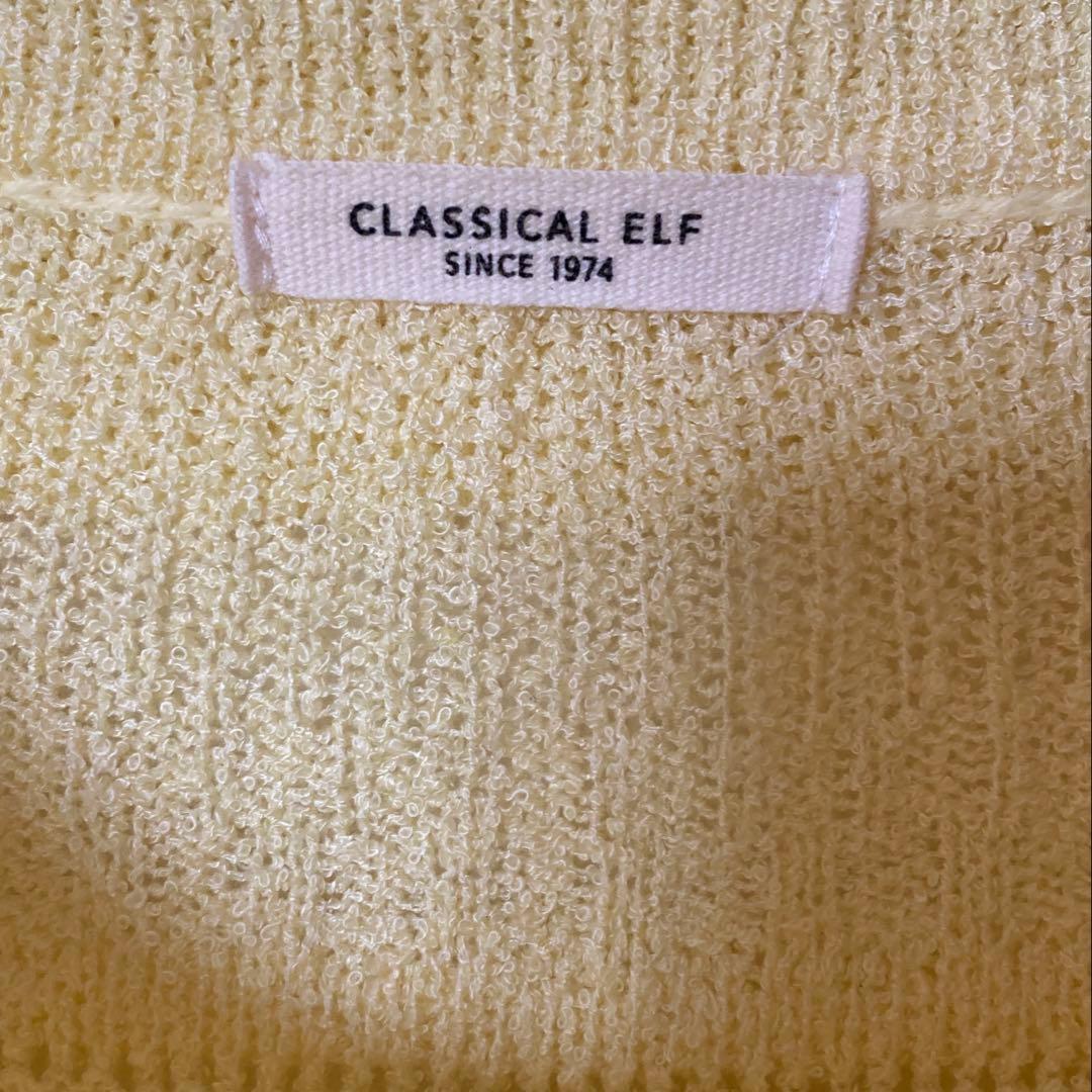 美品✨classicalelf ポロニット 半袖 イエロー Sサイズ — image 4