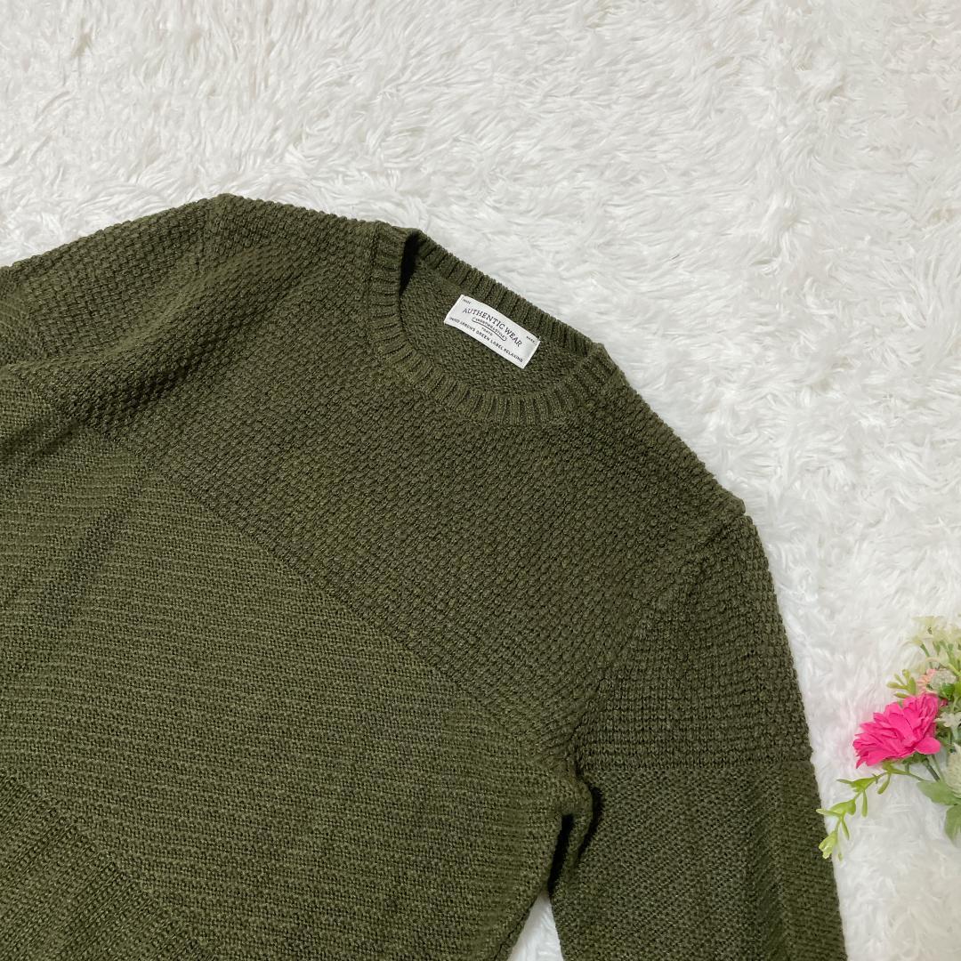 Authentic wear【M】ニットセーター　ローゲージニット　裾リブ — image 2