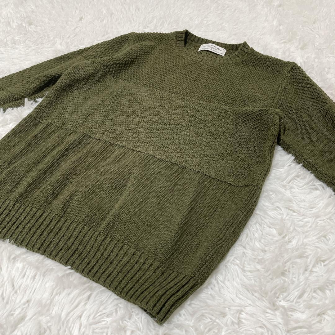 Authentic wear【M】ニットセーター　ローゲージニット　裾リブ — image 4