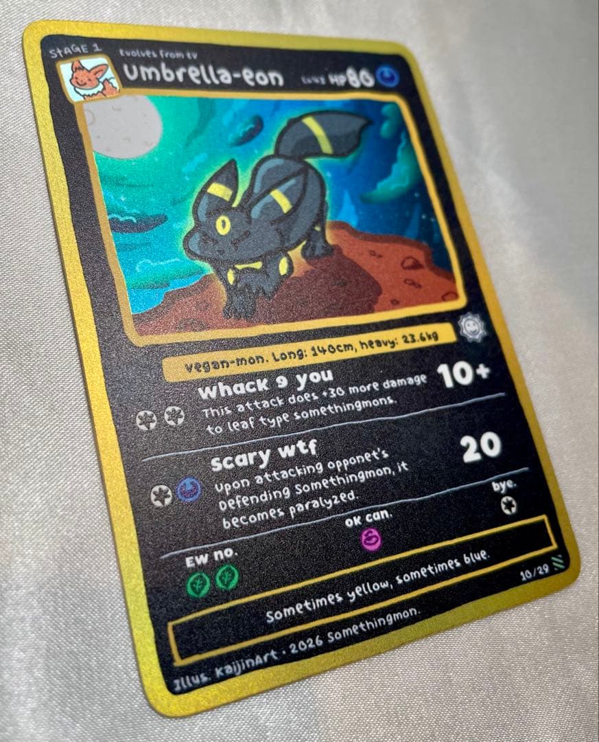 激レア！ Kaijinart Somethingmon ブラッキー 旧裏 — image 4