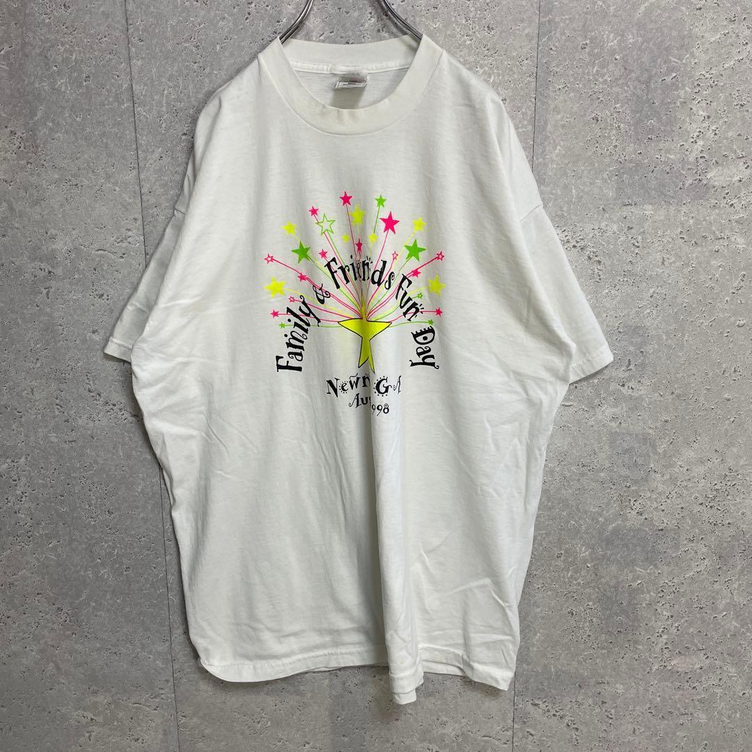 フルーツオブザルーム　90s イベントプリント　ホワイト　ビックサイズTシャツ — image 2