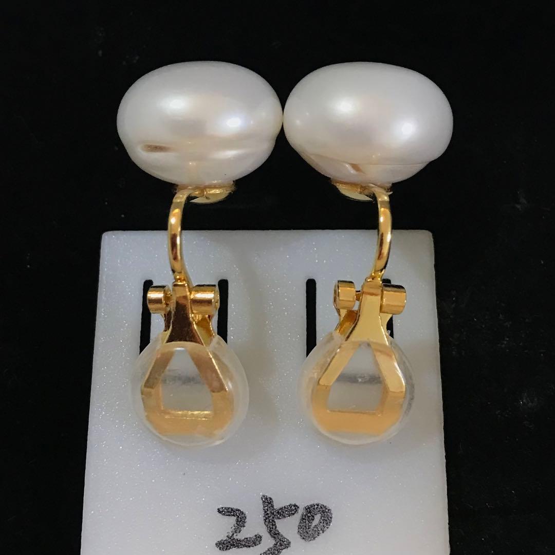 淡水パール 本真珠　イヤリング シンプル フォーマル　大粒 — image 4