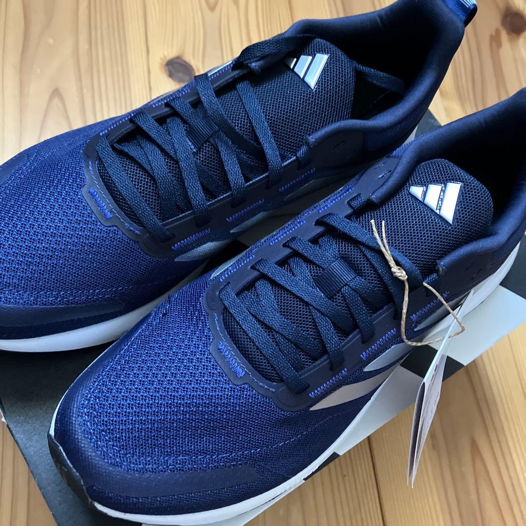 【新品】Adidas スニーカー ネイビー　27.0 軽量　ランニング — image 3