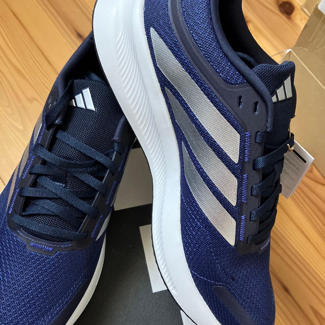 【新品】Adidas スニーカー ネイビー　27.0 軽量　ランニング — image 4