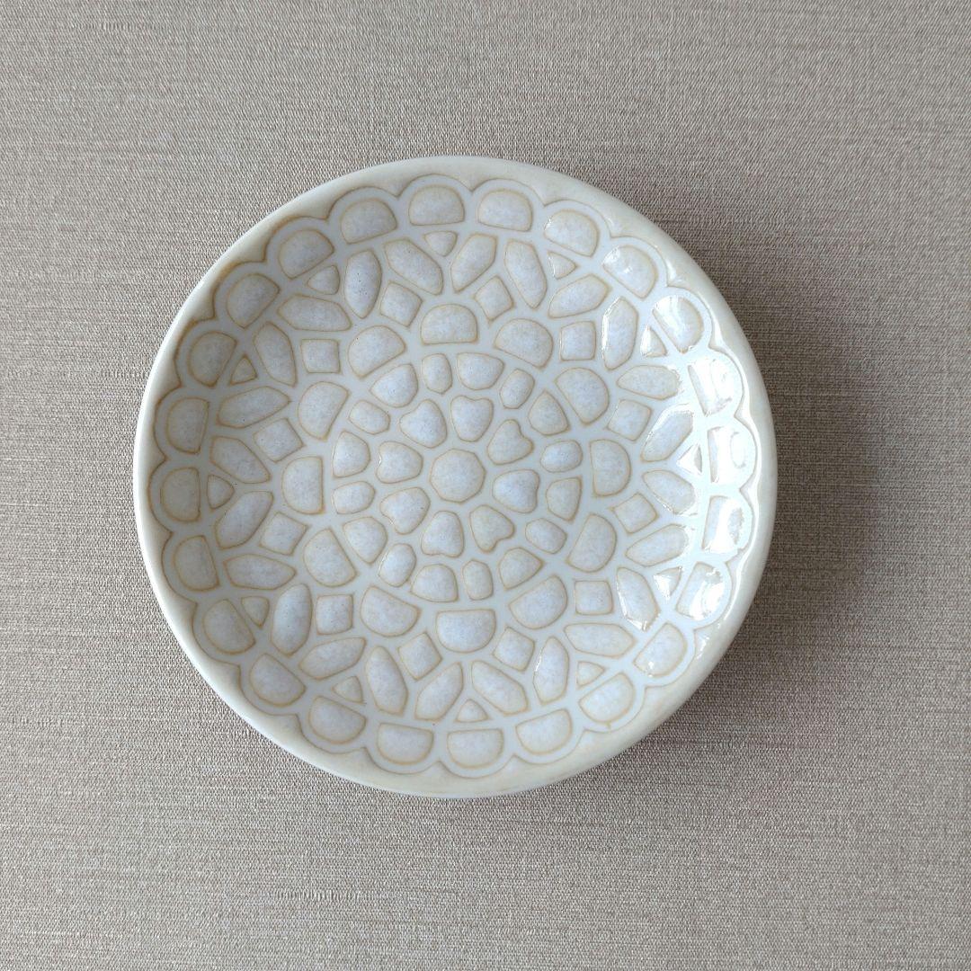 【4枚】新品 日本製 美濃焼 レース 小皿 醤油皿 アクセサリートレイにも — image 2