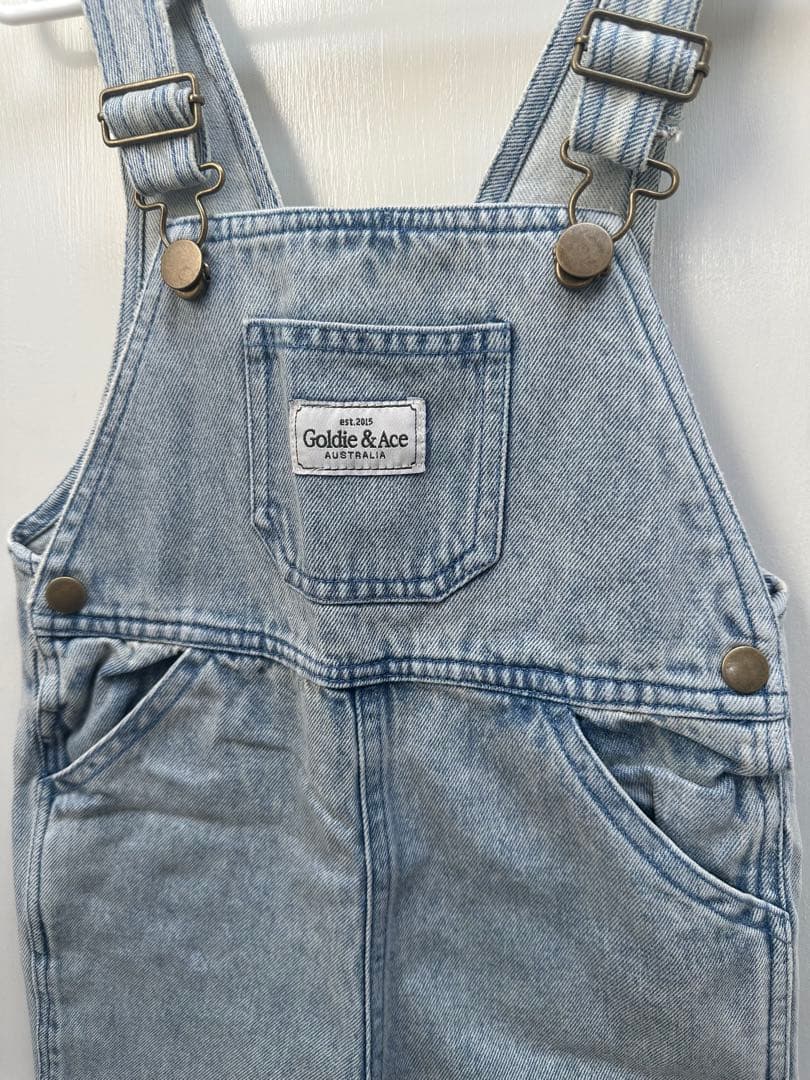 ライトブルーデニムオーバーオール 100size — image 2