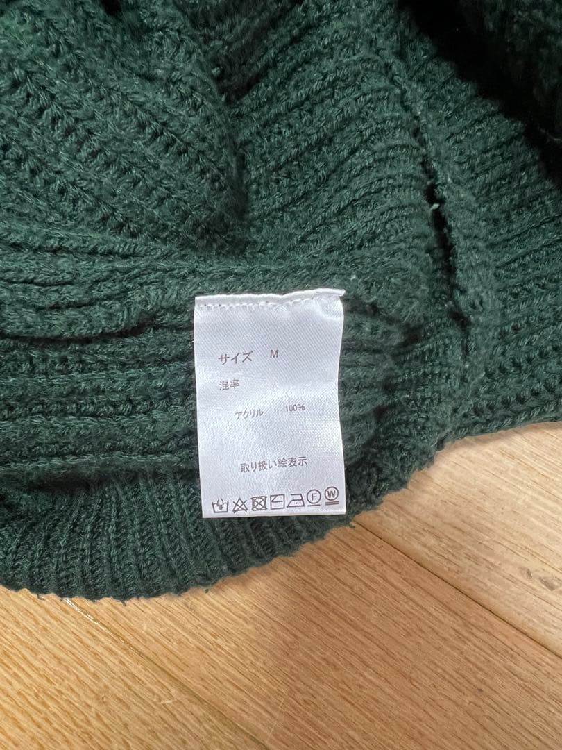 EMMA CLOTHES ニット ポロシャツ グリーン Mサイズ — image 3