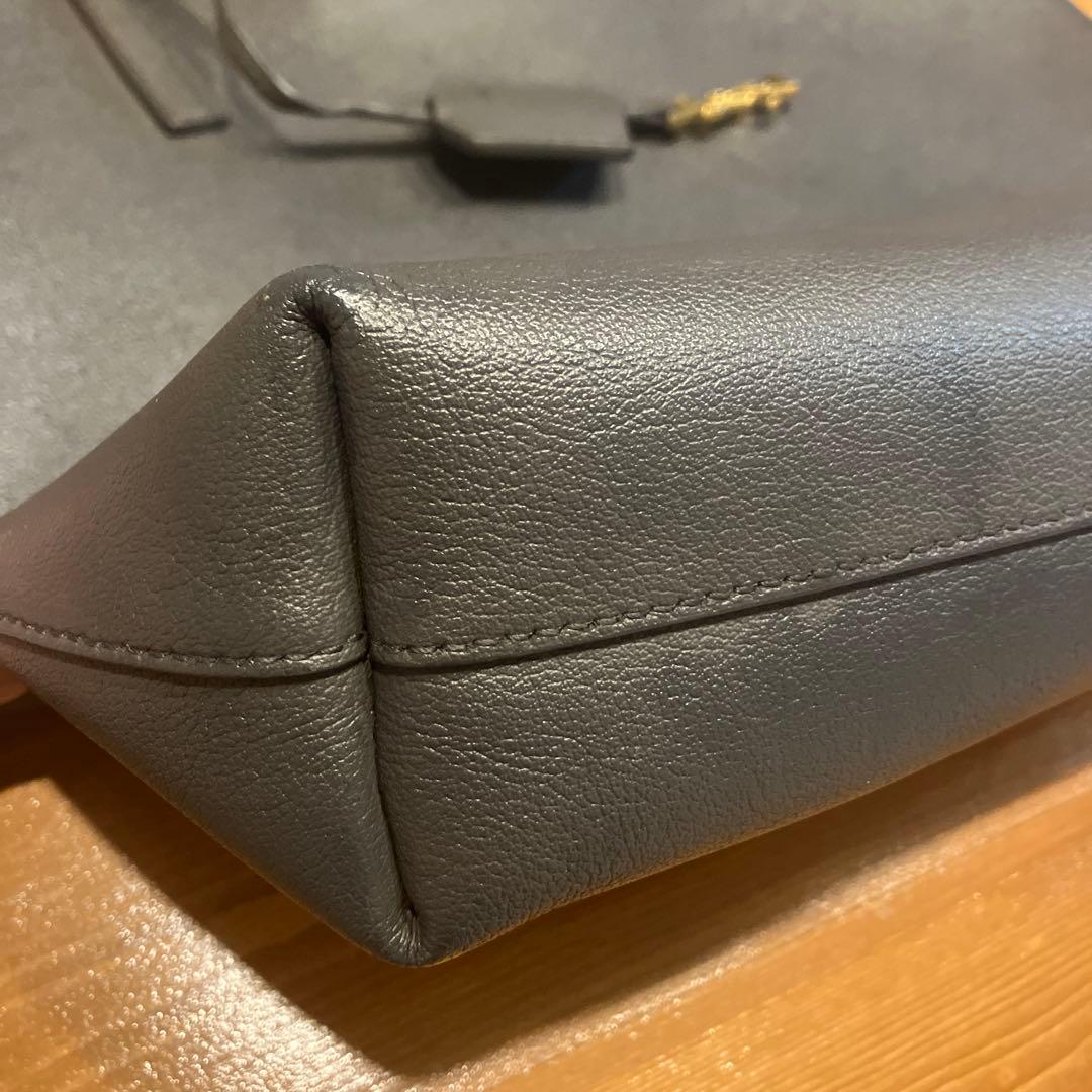 サンローラン ミニトート 2way ショルダー レザー グレー — image 3