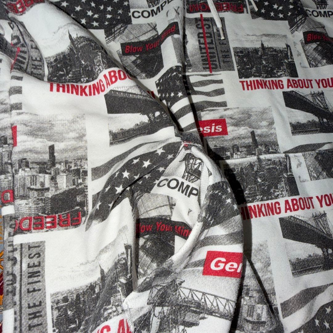 BROWNY 総柄 パーカー Lフォトプリント ストリート アメカジ 古着 — image 5
