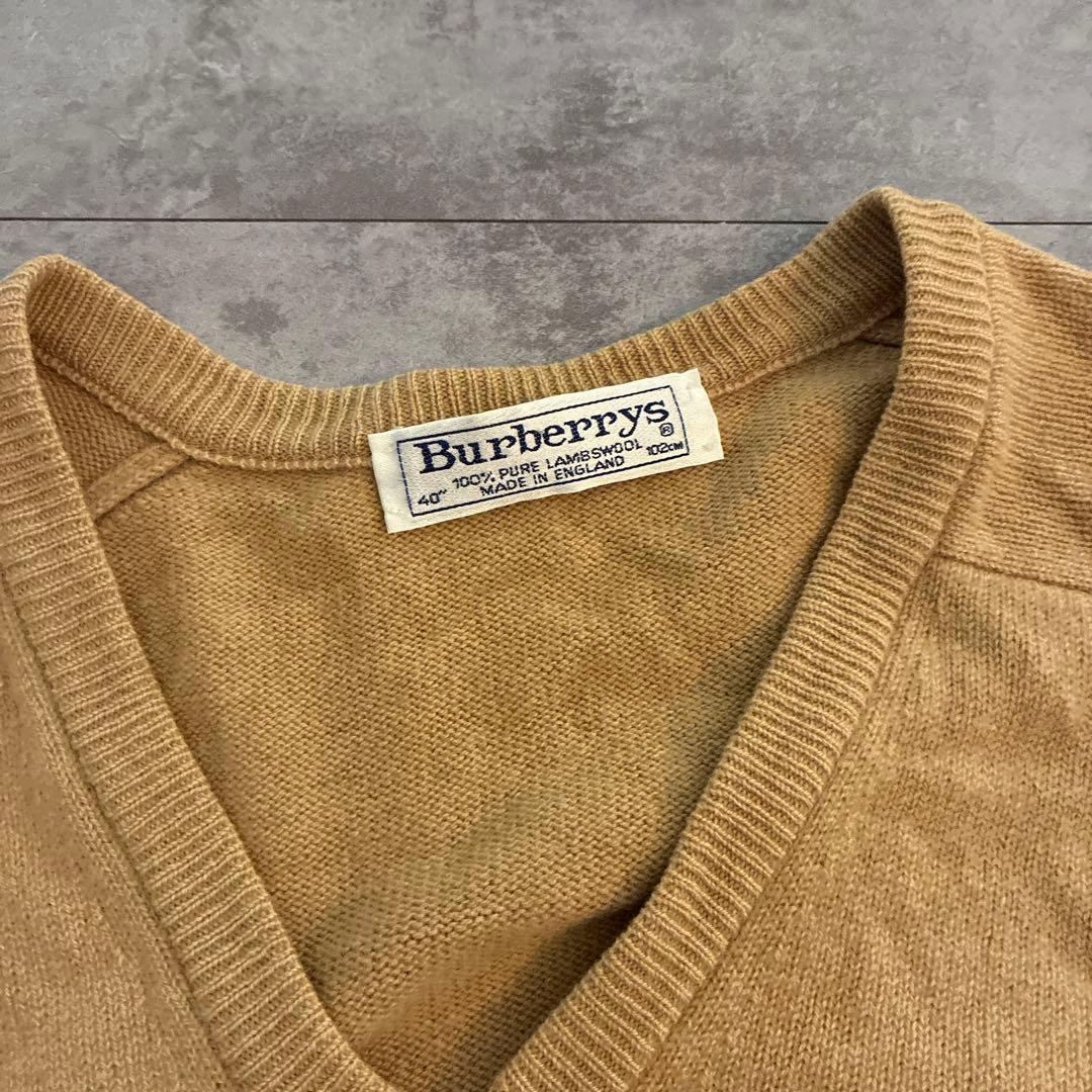 Burberrys Vネック ニット セーター ラムウール 英国製 — image 2
