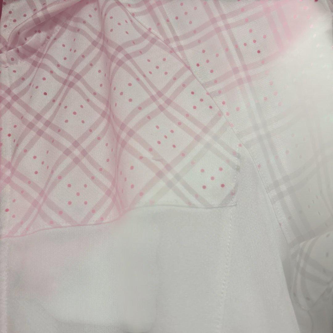 ホワイト＆ピンク チェック柄 ジャケット＆Tシャツセット — image 5