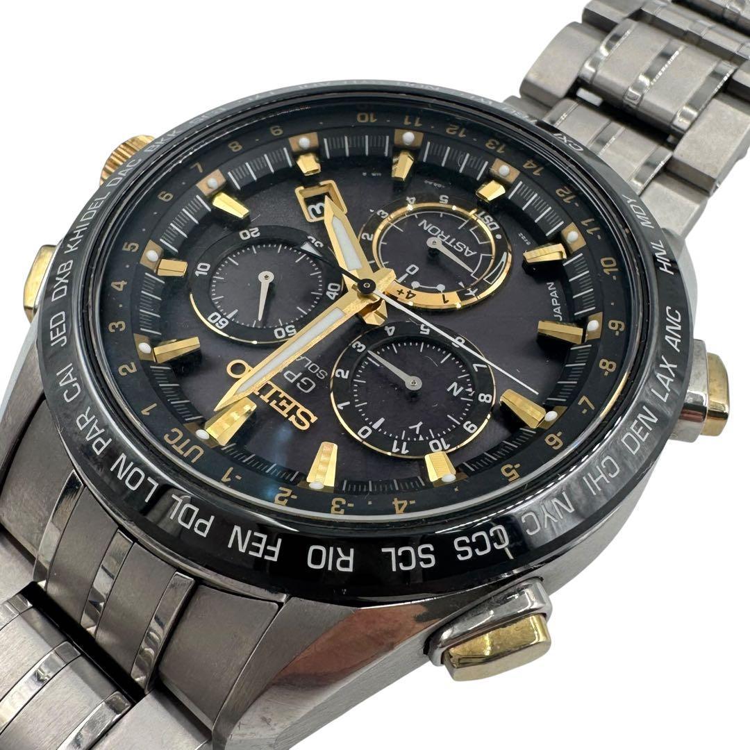 極美品✨SEIKO アストロン 8X82-0AB0 GPSソーラー チタン 黒金 — image 2