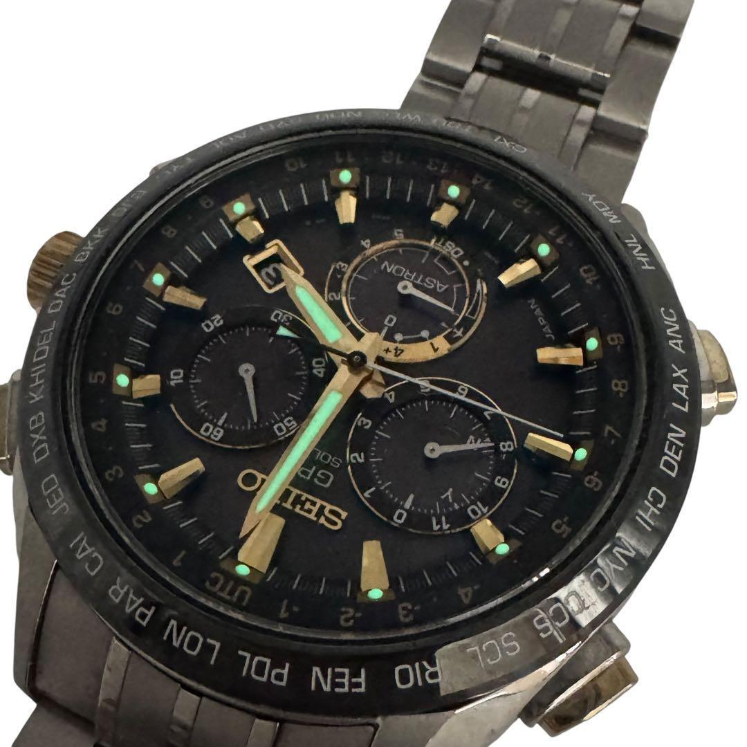 極美品✨SEIKO アストロン 8X82-0AB0 GPSソーラー チタン 黒金 — image 3