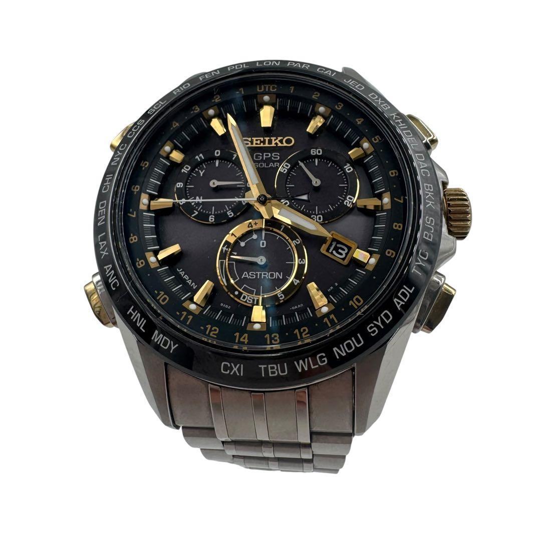 極美品✨SEIKO アストロン 8X82-0AB0 GPSソーラー チタン 黒金 — image 4