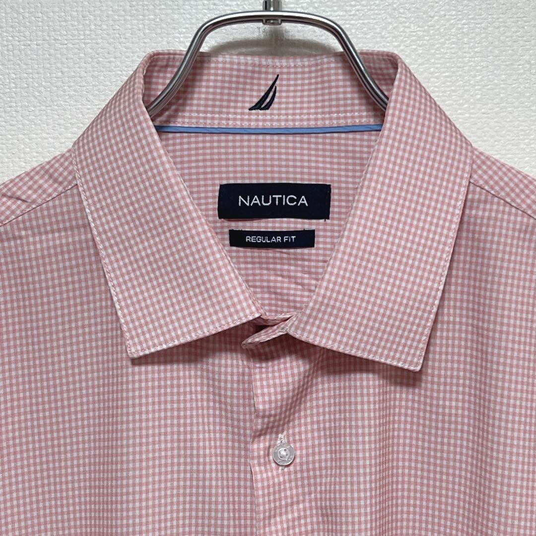 NAUTICA ノーティカ 長袖シャツ L レギュラーフィット ピンク チェック — image 3