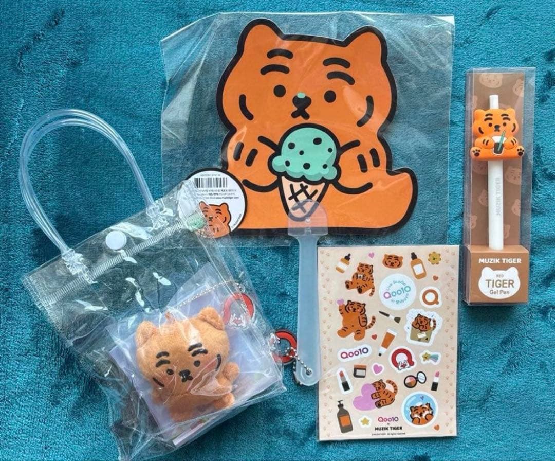 MUZIK TIGER 文房具セット うちわ ぬいぐるみ ペン　Qoo10 — image 3