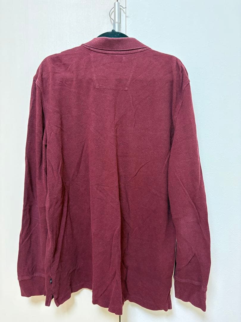 NAUTICA バーガンディ 長袖ポロシャツ XL — image 3