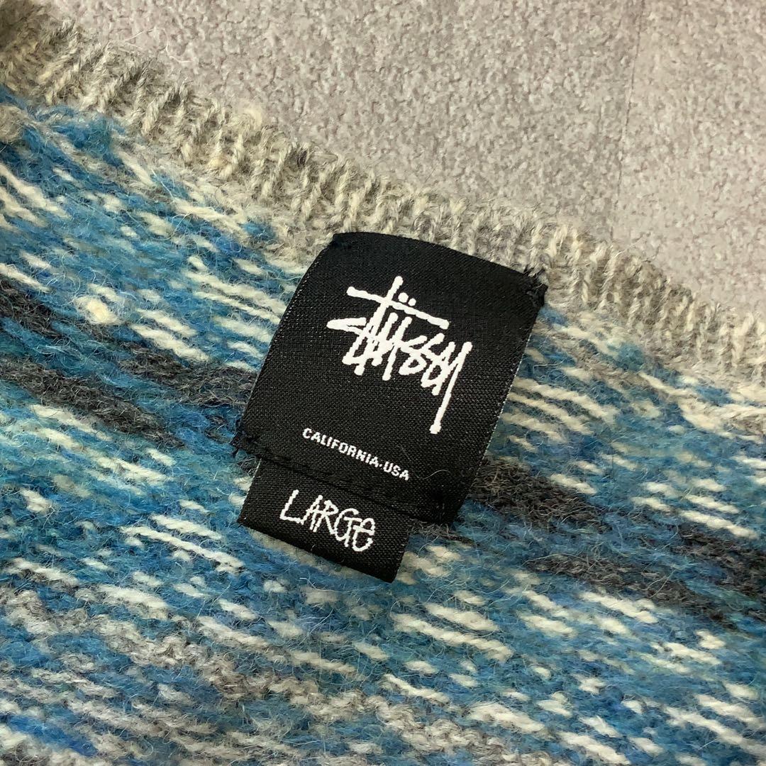STUSSY ステューシー ノルディック セーター ニット ブルー系 — image 5
