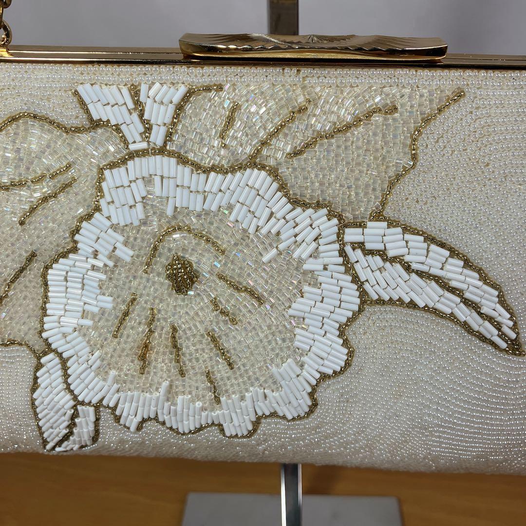 ビーズバッグ がま口 ハンドバッグ 花柄 フォーマル 和装 — image 5