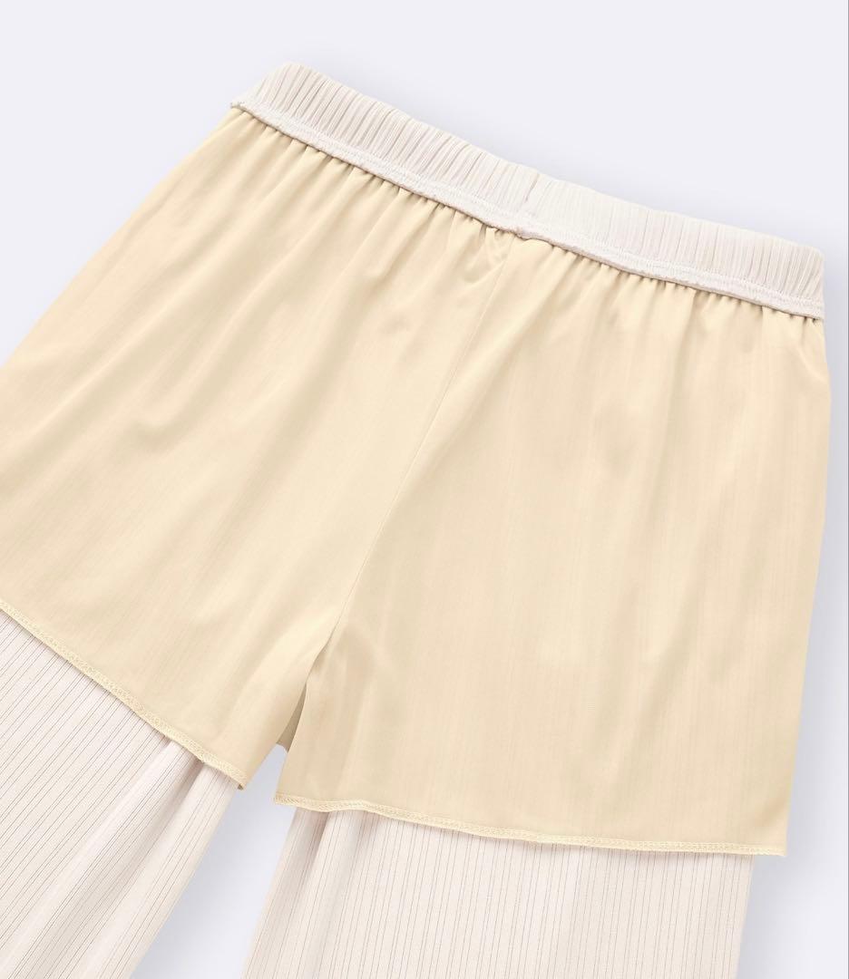 GU リブプルオンパンツ（丈標準68.0〜72.0センチ）ナチュラル — image 2