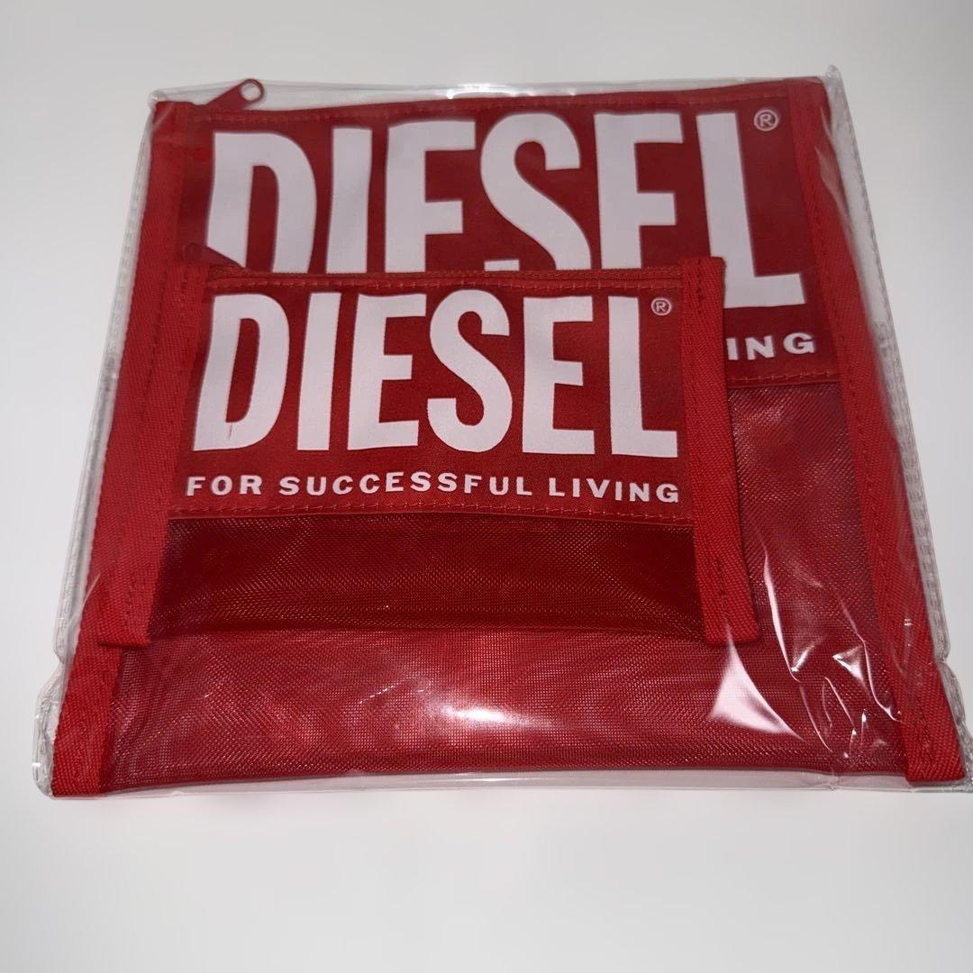 新品未使用DIESEL ポーチ 大小2点セット レッド — image 2