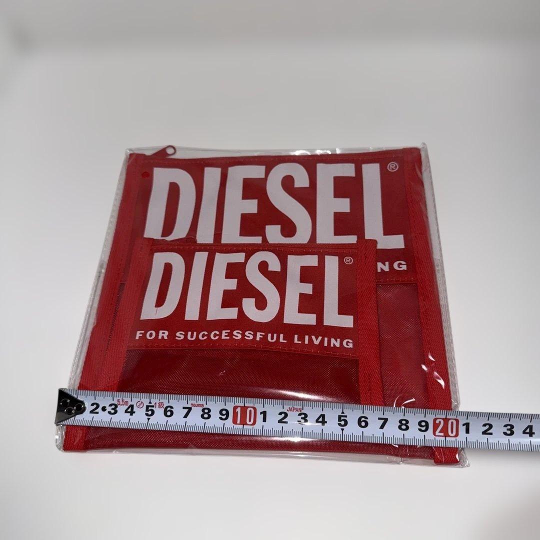 新品未使用DIESEL ポーチ 大小2点セット レッド — image 5