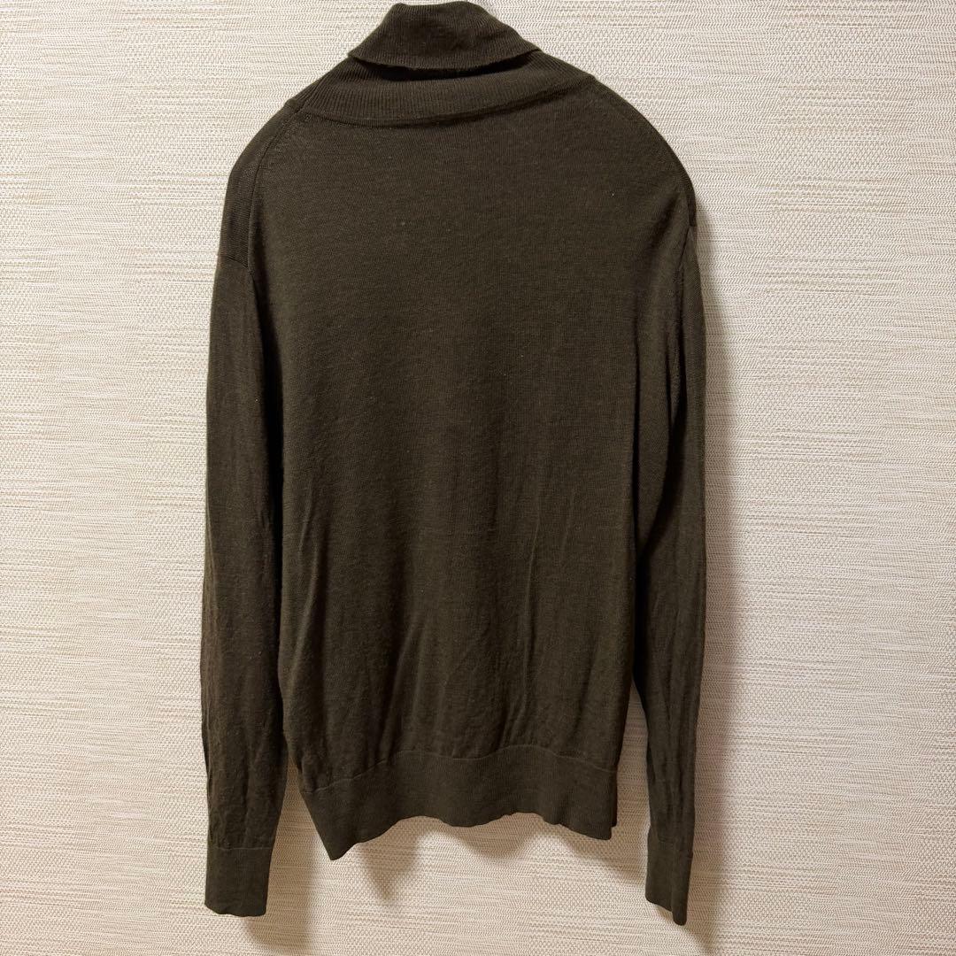 UNIQLO ユニクロ タートルネック ニット セーター オリーブ Mサイズ — image 3